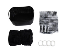 Bademåtte, forhæng og kurv - REN